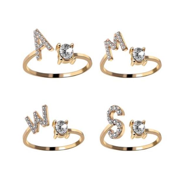 european and american fashion ring creative women's adjustable opening 26 letter ring ae604, Silver
european and american fashion ring creative women's adjustable opening 26 letter ring ae604, Silver