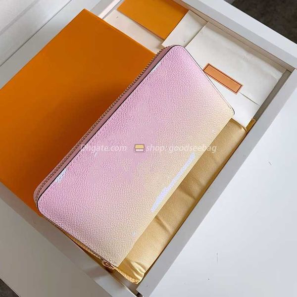 pink gradient wallet women's embossed envelope zipper purse coin purse card bag clutch bag with box
pink gradient wallet women's embossed envelope zipper purse coin purse card bag clutch bag with box