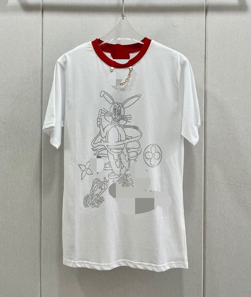 209 2023 runway autumn brand same style sweater short sleeve crew neck t shirt black white cotton womens clothes womens weilanx835, White;black
209 2023 runway autumn brand same style sweater short sleeve crew neck t shirt black white cotton womens clothes womens weilanx835, White;black