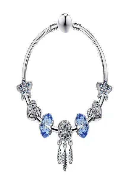 183cm charm beads bracelets fashion bracelet dream catcher pendant 925 silver bangle blue star diy jewelry accessories wedding gi9165012, Golden;silver
183cm charm beads bracelets fashion bracelet dream catcher pendant 925 silver bangle blue star diy jewelry accessories wedding gi9165012, Golden;silver