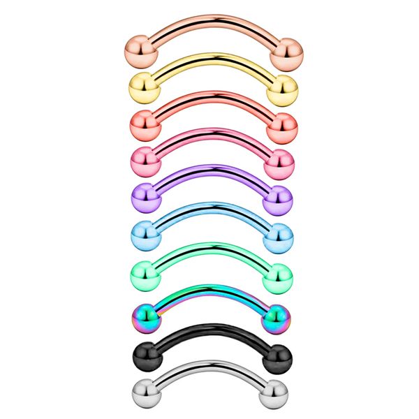 surgical steel curved barbell ring 16g 8mm 3mm ball helix earrings eyebrow piercing jewelry banana eyebrow bar tragus earrings s, Silver
surgical steel curved barbell ring 16g 8mm 3mm ball helix earrings eyebrow piercing jewelry banana eyebrow bar tragus earrings s, Silver