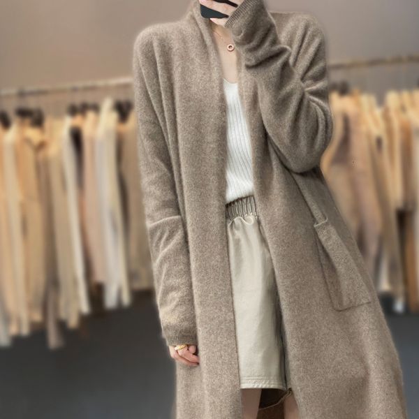 women's knits tees long cashmere cardigan autumnwinter casual knitted garment thickened vcollar lady's jacket loose 100 pure wool, White
women's knits tees long cashmere cardigan autumnwinter casual knitted garment thickened vcollar lady's jacket loose 100 pure wool, White