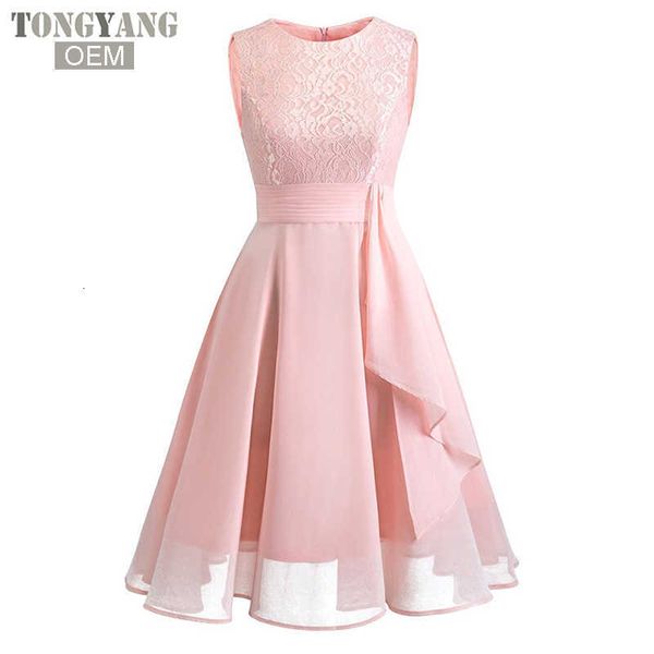 ladies sleeveless tongyang lace chiffon dress women elegant o-neck party dresses woman, Black;gray
ladies sleeveless tongyang lace chiffon dress women elegant o-neck party dresses woman, Black;gray