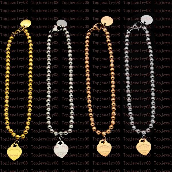 round beads luxury beaded bracelet designer chain female necklace bracelet classic heart set 18k gold girl valentine's day gift stainle, Black
round beads luxury beaded bracelet designer chain female necklace bracelet classic heart set 18k gold girl valentine's day gift stainle, Black