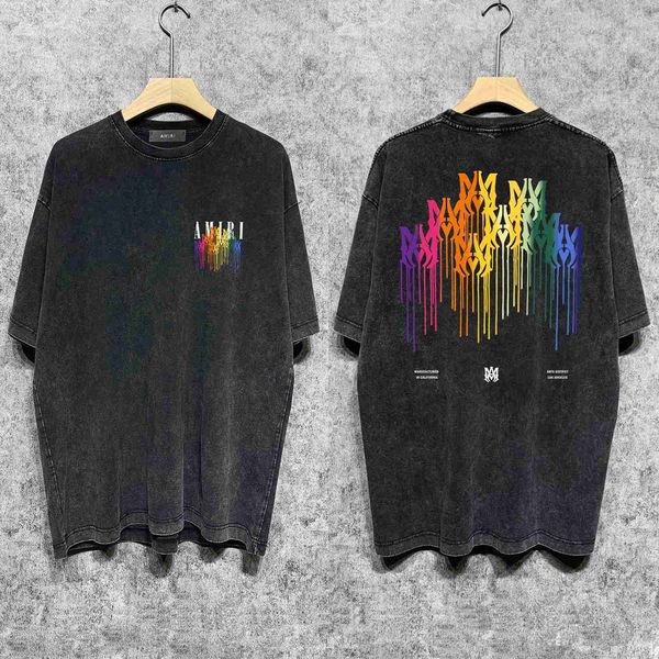designer fashion maker s mairi high street fashion brand pattern printing color gradient paint splashing wash old shortsleeved tshirt7p6q, White
designer fashion maker s mairi high street fashion brand pattern printing color gradient paint splashing wash old shortsleeved tshirt7p6q, White
