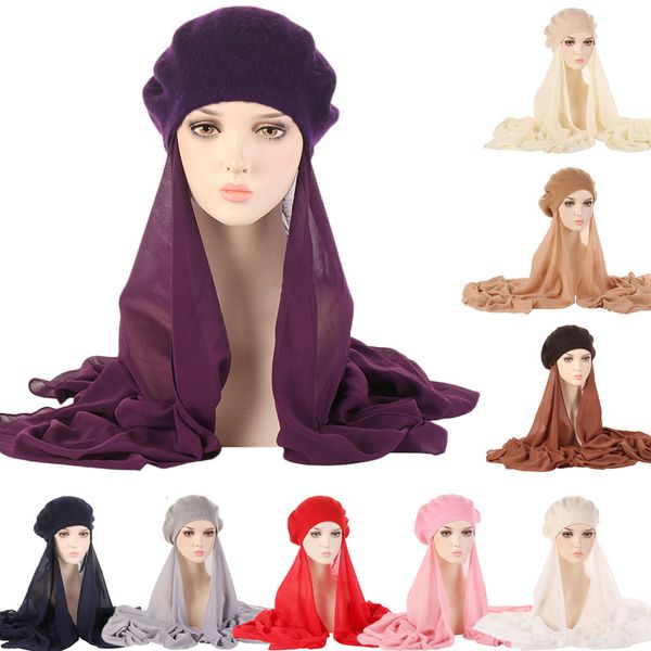 hijabs musilm fashion women hijab with beret hat chiffon scarf ready to wear instant headscarf shawls wrap turban headwear bandana 230324, Blue;gray
hijabs musilm fashion women hijab with beret hat chiffon scarf ready to wear instant headscarf shawls wrap turban headwear bandana 230324, Blue;gray