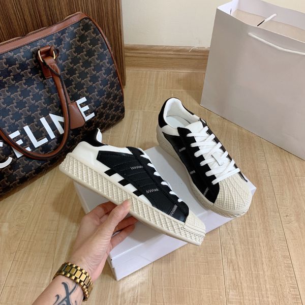 dress shoes shell toe women s casual all match color matching leather lace up small white round couple s sneakers 230325, Black
dress shoes shell toe women s casual all match color matching leather lace up small white round couple s sneakers 230325, Black