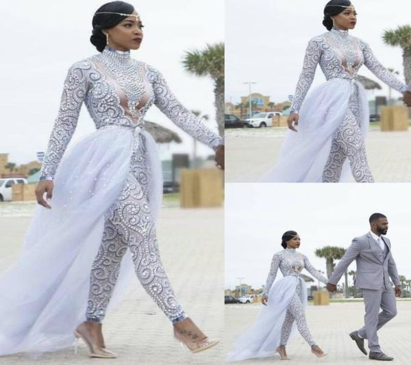 gorgeous jumpsuits with detachable train wedding dresses high neck beads with long sleeves beach wedding dress african bridal gown3934170, White
gorgeous jumpsuits with detachable train wedding dresses high neck beads with long sleeves beach wedding dress african bridal gown3934170, White