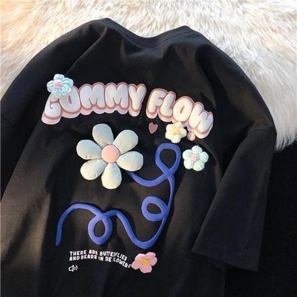 women's tshirt threedimensional flower shortsleeved tshirt women's summer japanese style y2k loose printing sweet and spicy 230325, White
women's tshirt threedimensional flower shortsleeved tshirt women's summer japanese style y2k loose printing sweet and spicy 230325, White