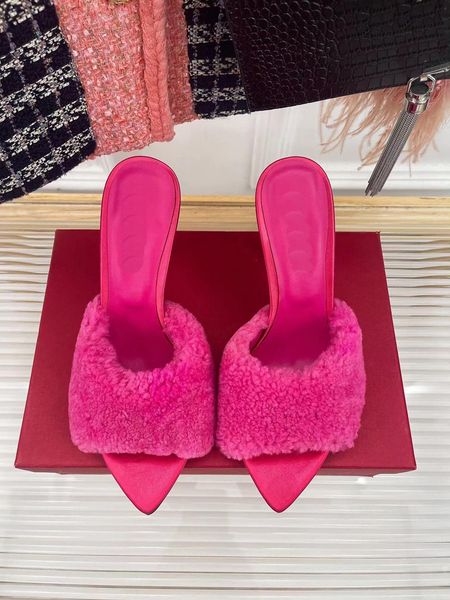 european and american blogger with ladies sandals metal diamond stiletto with lambs wool western style of high quality, Black
european and american blogger with ladies sandals metal diamond stiletto with lambs wool western style of high quality, Black