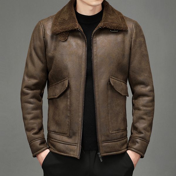 men's jackets autumn and winter men's suede jacket plus velvet lapel thick warm fashion boutique imitation leather large size pu c, Black;brown
men's jackets autumn and winter men's suede jacket plus velvet lapel thick warm fashion boutique imitation leather large size pu c, Black;brown