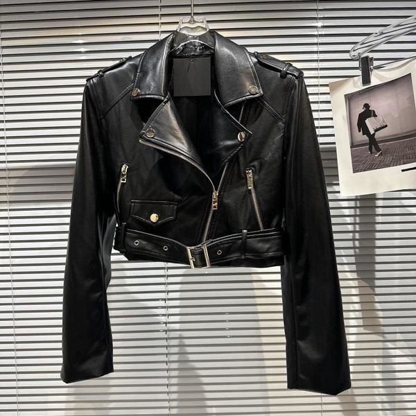 women's jackets borvemays street coat 2023 spring fashion trend lapel long sleeve zipper solid color pu leather jacket women wz900 2303, Black;brown
women's jackets borvemays street coat 2023 spring fashion trend lapel long sleeve zipper solid color pu leather jacket women wz900 2303, Black;brown