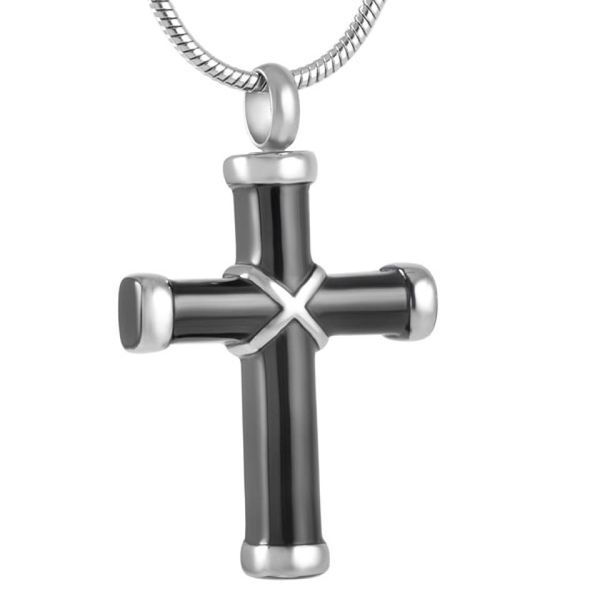 h8350 classic black stainless steel cremation jewelry pendants wrapped cross urn necklace for ashes 7457233, Silver
h8350 classic black stainless steel cremation jewelry pendants wrapped cross urn necklace for ashes 7457233, Silver