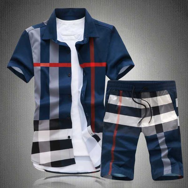 designer luxury brand burbrys men's classic plaid printed short sleeved shirt five point shorts casual suit two piece set fashiongtqa, Black
designer luxury brand burbrys men's classic plaid printed short sleeved shirt five point shorts casual suit two piece set fashiongtqa, Black