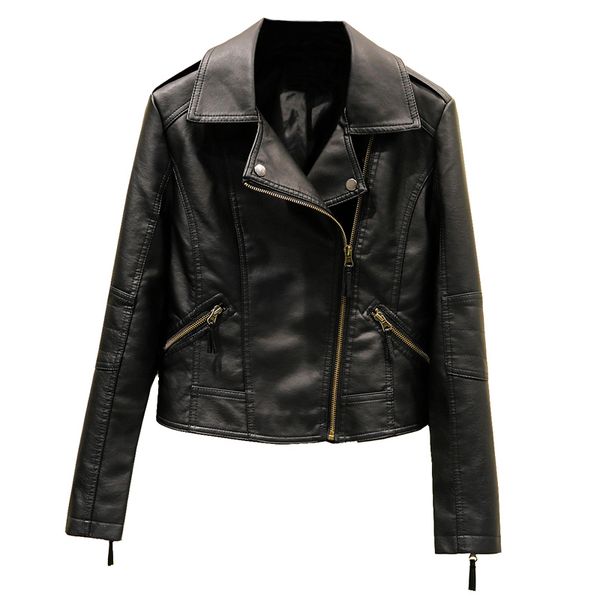 women's jackets woman pu leather jacket motorcycle short coat spring autumn outwear 230324, Black;brown
women's jackets woman pu leather jacket motorcycle short coat spring autumn outwear 230324, Black;brown