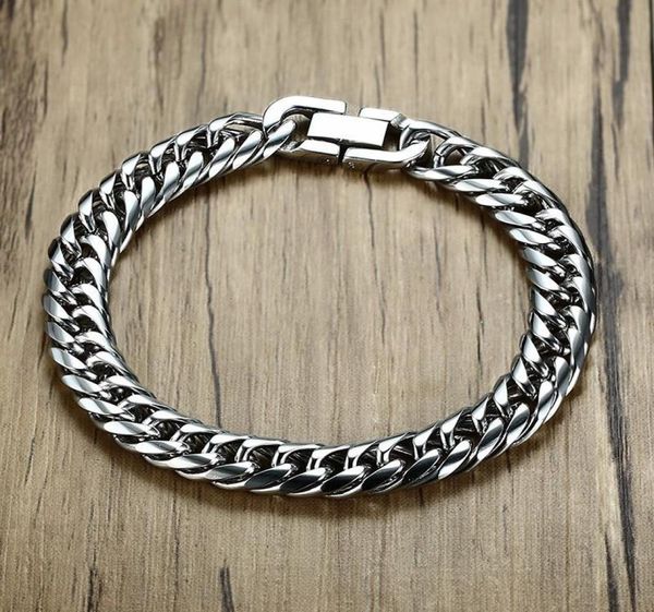 link chain miami cuban link mens bracelet in silver tone stainless steel heavy armband pulseira bileklik male jewelry 814 mm 215490229, Black
link chain miami cuban link mens bracelet in silver tone stainless steel heavy armband pulseira bileklik male jewelry 814 mm 215490229, Black