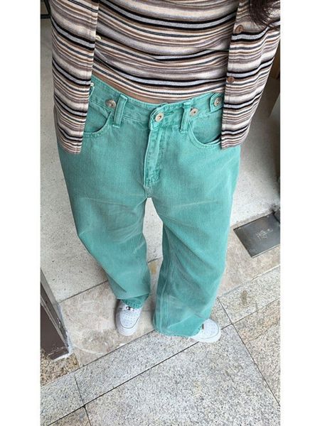 women's jeans houzhou korean fashion baggy green jeans women y2k vintage pink oversize high waist denim pants summer harajuku trousers, Blue
women's jeans houzhou korean fashion baggy green jeans women y2k vintage pink oversize high waist denim pants summer harajuku trousers, Blue