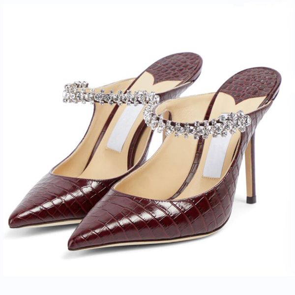 fashion women summer pumps sandals london bing 100 mm italy pointed toe slingback crystal ankle strap striped leather designer evening dress, Black
fashion women summer pumps sandals london bing 100 mm italy pointed toe slingback crystal ankle strap striped leather designer evening dress, Black