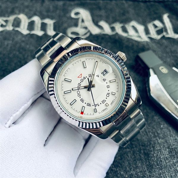 mens watch designer watches oyster case movement stainless steel automatic waterproof sapphire glass watch mechanical 42mm sky dweller u1, Slivery;brown
mens watch designer watches oyster case movement stainless steel automatic waterproof sapphire glass watch mechanical 42mm sky dweller u1, Slivery;brown