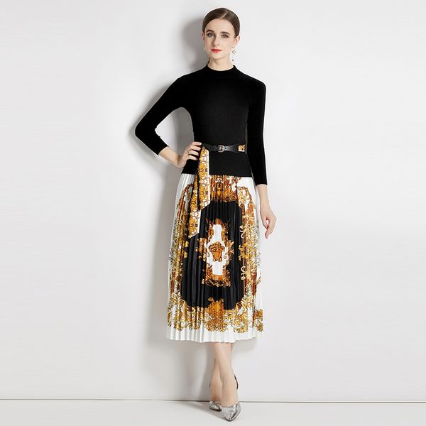 luxury baroque floral 2 piece cocktail dress designer sets 2023 women slim knitted and print pleated skirts club event dresses set black ho, White
luxury baroque floral 2 piece cocktail dress designer sets 2023 women slim knitted and print pleated skirts club event dresses set black ho, White