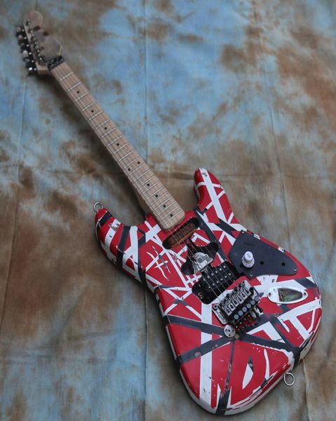 heavy relic van halen black white stripe red franken st electric guitar floyd rose tremolo bridge alder body maple neck1153626
heavy relic van halen black white stripe red franken st electric guitar floyd rose tremolo bridge alder body maple neck1153626
