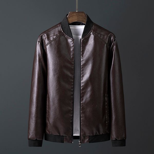 men's leather faux autumn and winter jacket wild youth blazer pu korean slim zipper streetwear 8xl 230324, Black
men's leather faux autumn and winter jacket wild youth blazer pu korean slim zipper streetwear 8xl 230324, Black