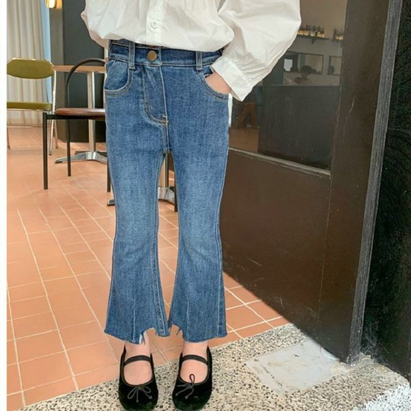 16076 spring autumn kids girls jeans kids slim bell-bottoms pants children denim pants casual trousers, Blue
16076 spring autumn kids girls jeans kids slim bell-bottoms pants children denim pants casual trousers, Blue