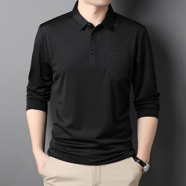 men's polos ymwmhu arrival fashion men polo shirt solid long sleeve pocket autumn and spring t-shirts slim fit man clothing brand 23032, White;black
men's polos ymwmhu arrival fashion men polo shirt solid long sleeve pocket autumn and spring t-shirts slim fit man clothing brand 23032, White;black
