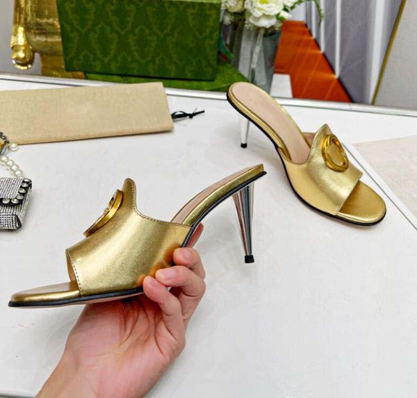high heeled slippers latest fashion printing shoes sculpted metallic abnormal heels open toes slip on slides genuine leather outsole sandal, Black
high heeled slippers latest fashion printing shoes sculpted metallic abnormal heels open toes slip on slides genuine leather outsole sandal, Black