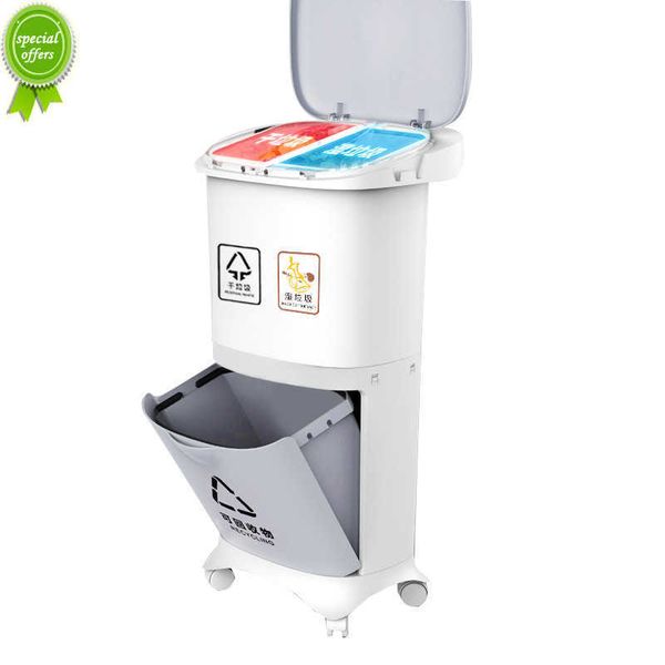 new 42l/38l large kitchen trash bin waste bucket movable plastic dustbin wet and dry recycle stacked sorting rubbish can with wheel
new 42l/38l large kitchen trash bin waste bucket movable plastic dustbin wet and dry recycle stacked sorting rubbish can with wheel