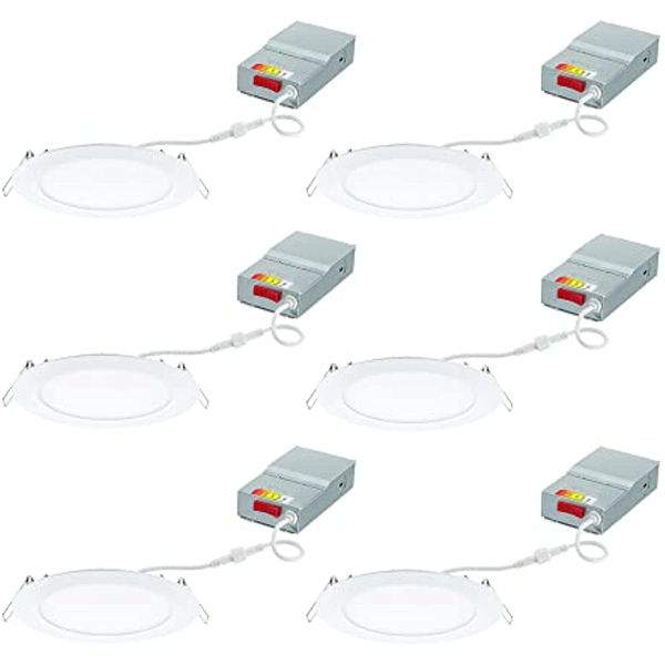 wf6 sww5 90cri cp6 mw m2 round baffle led downlight, 120 volts, 2700k/3000k/3500k/4000k/5000k, triac dimming, 6-inch ultra thin trim, 6 pack
wf6 sww5 90cri cp6 mw m2 round baffle led downlight, 120 volts, 2700k/3000k/3500k/4000k/5000k, triac dimming, 6-inch ultra thin trim, 6 pack