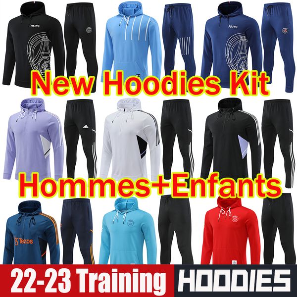 men kids hooded soccer tracksuits sets real madrids tracksuit set 22 23 mbappe benzema football kit chandal futbol survetement rashford saka, Black
men kids hooded soccer tracksuits sets real madrids tracksuit set 22 23 mbappe benzema football kit chandal futbol survetement rashford saka, Black