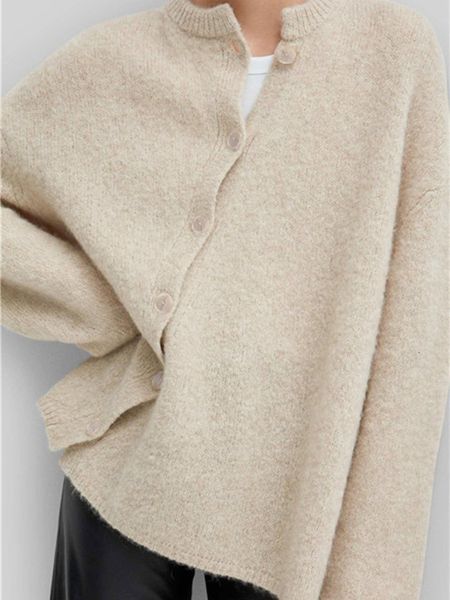 women's knits tees long sleeve knited cardigan with irregular diagonal button ladies o neck cashmere blend single breasted sweater 2303, White
women's knits tees long sleeve knited cardigan with irregular diagonal button ladies o neck cashmere blend single breasted sweater 2303, White