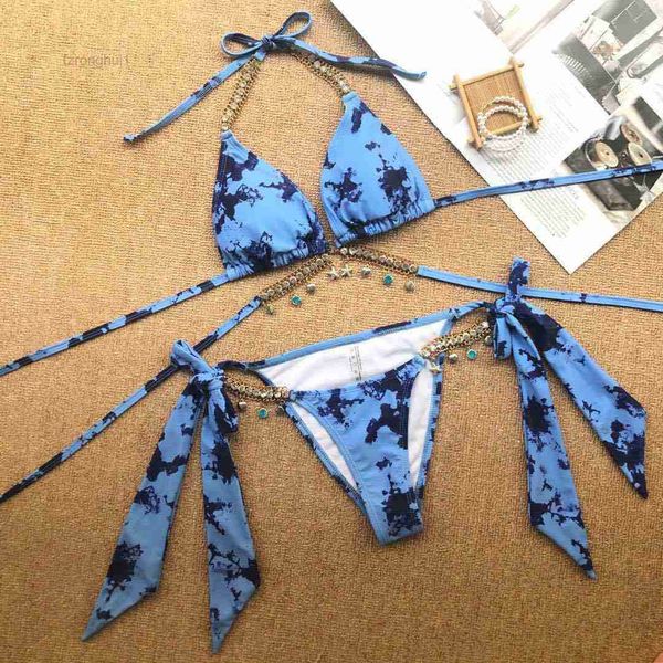 women's swimwear 2022 lake blue pendant strap triangle split bikini swimsuit 5 c4z3, White;black
women's swimwear 2022 lake blue pendant strap triangle split bikini swimsuit 5 c4z3, White;black