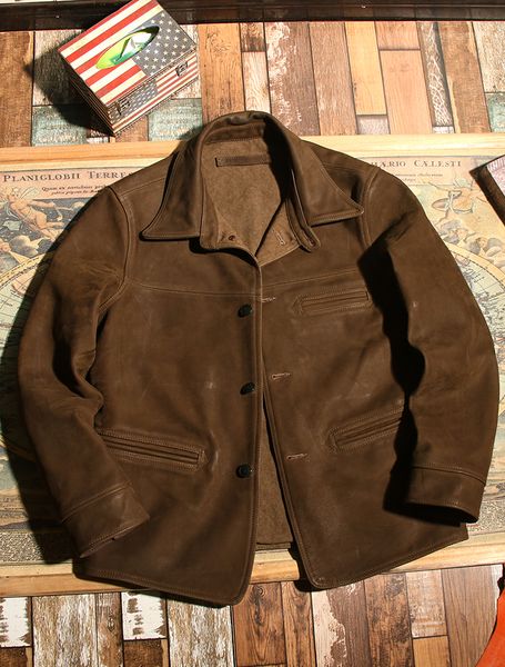 men's leather faux yrus retro brown nubuck cowhide wear vintage barringer casual real leather jacketluxury pakistan coat 230324, Black
men's leather faux yrus retro brown nubuck cowhide wear vintage barringer casual real leather jacketluxury pakistan coat 230324, Black