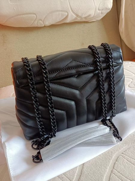 new luxury handbag shoulder bag brand loulou y-shaped designer seam leather ladies metal chain black clamshell messenger bags 32cm2
new luxury handbag shoulder bag brand loulou y-shaped designer seam leather ladies metal chain black clamshell messenger bags 32cm2