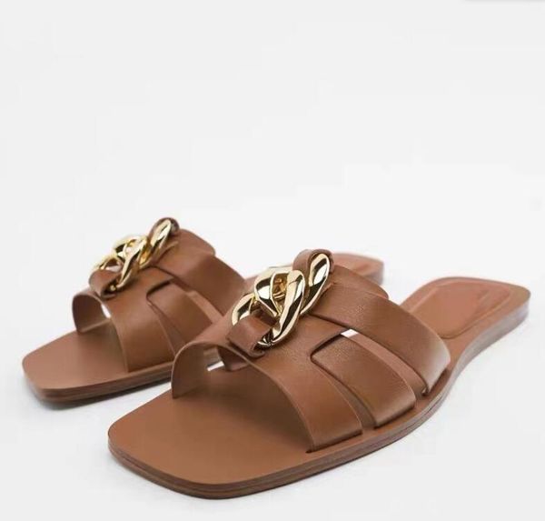 2023 square slippers metal buckle open toe flat slippers new one line belt back empty flat sandals women outside wear, Black
2023 square slippers metal buckle open toe flat slippers new one line belt back empty flat sandals women outside wear, Black