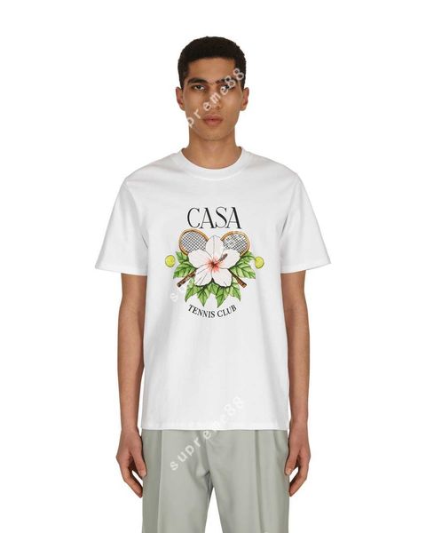23ss summer casablanca fashion beach tees print men and women loose versatile short sleeve t-shirt, White;black
23ss summer casablanca fashion beach tees print men and women loose versatile short sleeve t-shirt, White;black