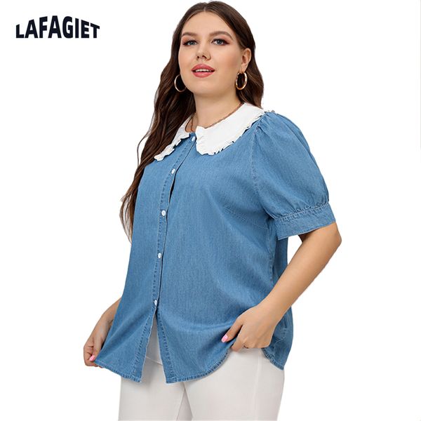 women's plus size tshirt women plus size blouse puff short sleeve shirts doll collar single breasted large 4xl summer clothes blusas m, Black
women's plus size tshirt women plus size blouse puff short sleeve shirts doll collar single breasted large 4xl summer clothes blusas m, Black