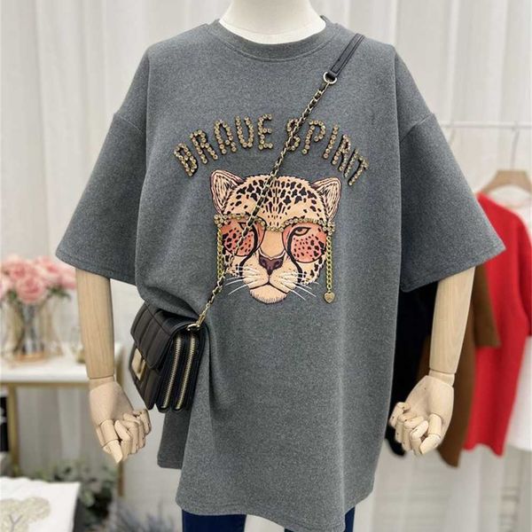 80% off factory outlet online heavy duty brushed shirt women's short sleeve diamonds leopard head large loose medium length thickened b, White;black
80% off factory outlet online heavy duty brushed shirt women's short sleeve diamonds leopard head large loose medium length thickened b, White;black