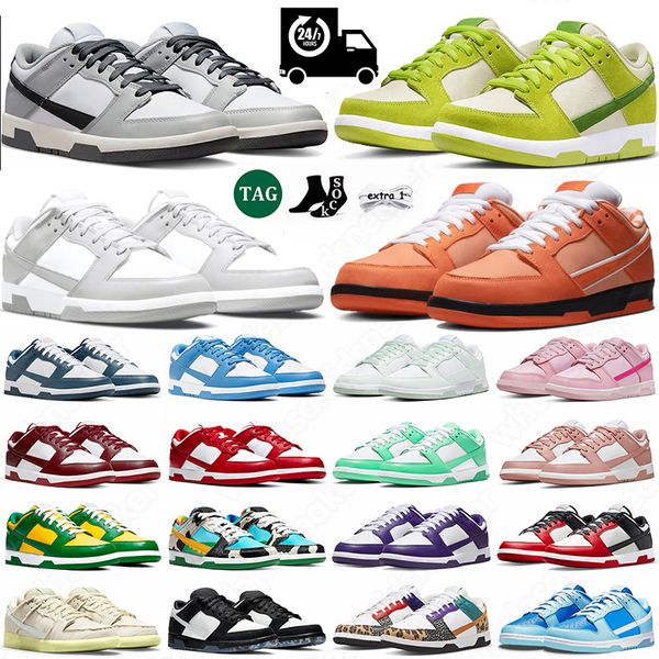 running shoes low panda triple pink grey fog syracuse orange lobster medium olive unc georgetown white grey sail walking jogging men women s, Black