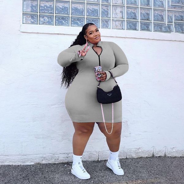 plus size dresses haoohu plus size dress fall women's clothing pit strip solid long sleeve zipper stand collar stretch urban casual lar, Black
plus size dresses haoohu plus size dress fall women's clothing pit strip solid long sleeve zipper stand collar stretch urban casual lar, Black