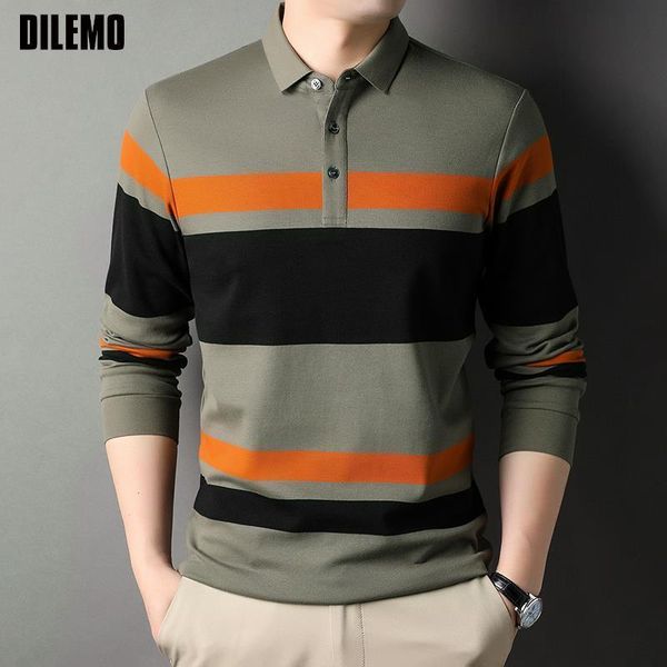 men's polos grade 100 % cotton fashion brand designer casual stripped clothes for men polo shirt luxury long sleeve men clothing 23032, White;black
men's polos grade 100 % cotton fashion brand designer casual stripped clothes for men polo shirt luxury long sleeve men clothing 23032, White;black