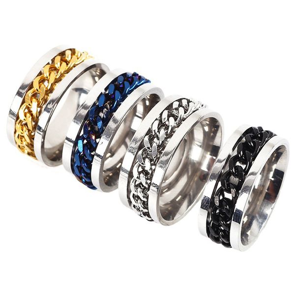 titaninum steel men rotatable chain ring for men women black gold silver finger mens rings can open bottle jewelry promotion gift wholesale
titaninum steel men rotatable chain ring for men women black gold silver finger mens rings can open bottle jewelry promotion gift wholesale