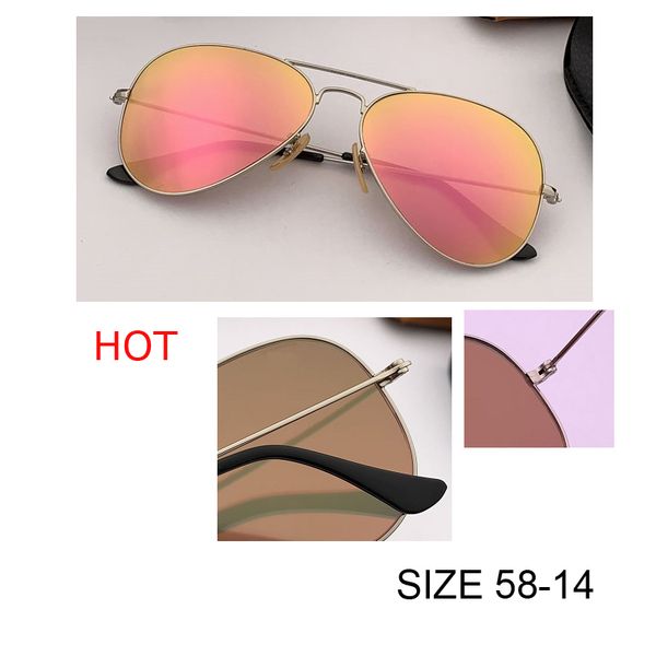 aviation sunglass women brand designer pilot mirror lens sunglasses flash sun glasses female men 55 58 62 size reflective gafas with retail, White;black
aviation sunglass women brand designer pilot mirror lens sunglasses flash sun glasses female men 55 58 62 size reflective gafas with retail, White;black