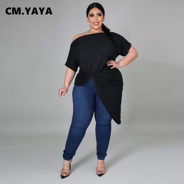 women's plus size tshirt cm.yaya women tshirts plus size l5xl solid skew collar short sleeve asymmetrical long tshirts female casual st, Black
women's plus size tshirt cm.yaya women tshirts plus size l5xl solid skew collar short sleeve asymmetrical long tshirts female casual st, Black