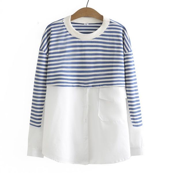 women's plus size tshirt 4xl plus size blouses women spring stripe splice fake two pieces loose long sleeve oversize curve clothes 230, Black
women's plus size tshirt 4xl plus size blouses women spring stripe splice fake two pieces loose long sleeve oversize curve clothes 230, Black