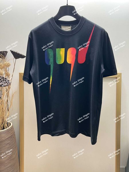 23fw men's t-shirts and women's designer t-shirt casual edge gradient rainbow print pattern shirt clothing ggity wash cotton top, White;black
23fw men's t-shirts and women's designer t-shirt casual edge gradient rainbow print pattern shirt clothing ggity wash cotton top, White;black