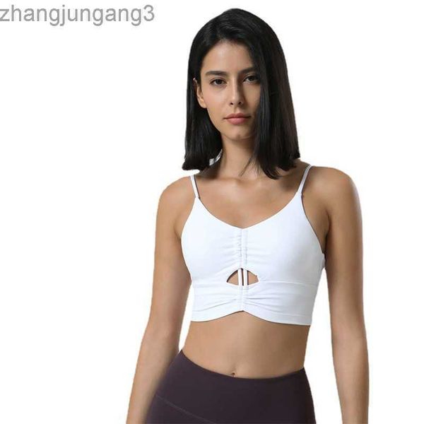 alos yoga sports bra women's thin nude suspender vest shockproof gathered fitness sports bra, White
alos yoga sports bra women's thin nude suspender vest shockproof gathered fitness sports bra, White