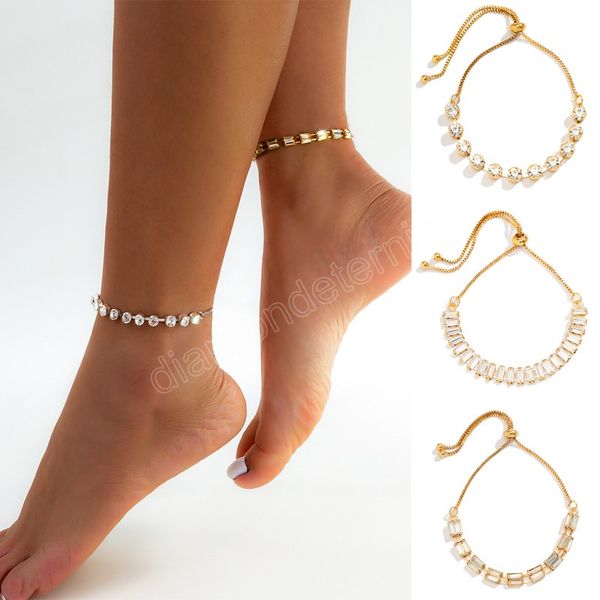 luxury rhinestone tennis chain anklet for women summer beach accessories barefoot adjustable rope chain foot jewelry, Red;blue
luxury rhinestone tennis chain anklet for women summer beach accessories barefoot adjustable rope chain foot jewelry, Red;blue